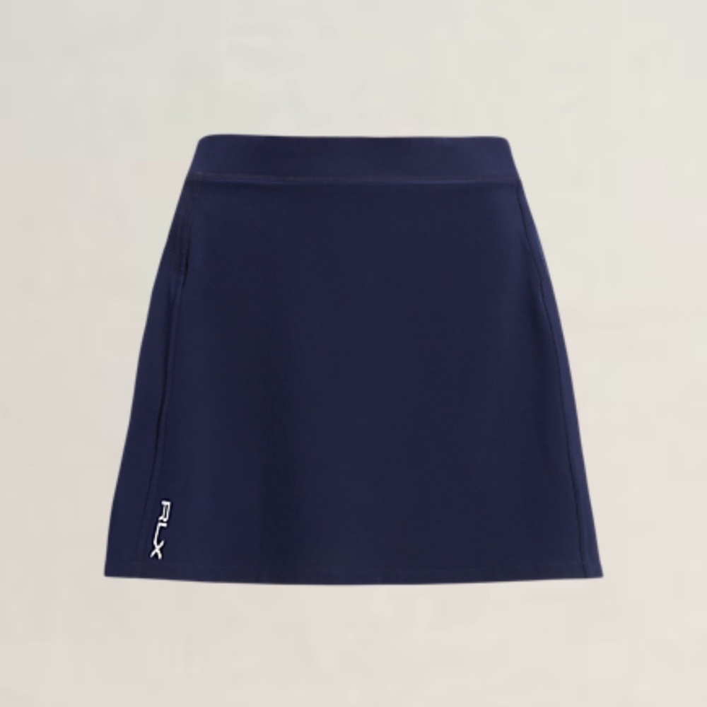 NWT RLX Ralph Lauren 4-Way Stretch 15" Skort in Navy Blue, Size Medium